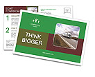 On-Road Freight Trucking: A Common Sight Postcard Template