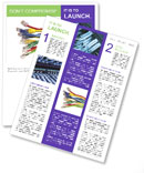 Multi-Colored Ethernet Network Cables Set With Rj45 Connectors Isolated On White Background Newsletter Template