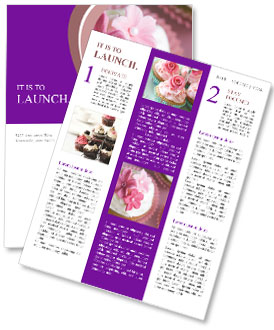 Celebrate Your Big Day With Delicious Wedding Cupcakes Newsletter Template