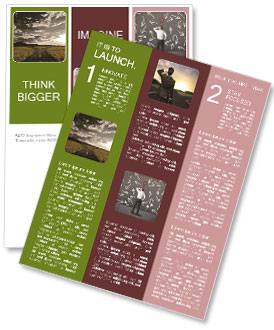 Dusk Rural Landscape With Crossroad Scene Newsletter Template