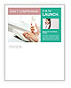 White Telephone: Close-Up Of Woman's Hands Dialing Newsletter Template