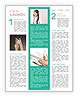 White Telephone: Close-Up Of Woman's Hands Dialing Newsletter Template