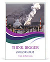 Smoke Stacks In An Industrial Plant Located In An Industrial Area Ad Template