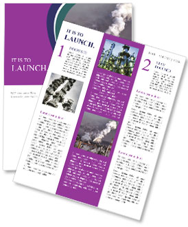 Smoke Stacks In An Industrial Plant Located In An Industrial Area Newsletter Template