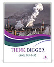 Smoke Stacks In An Industrial Plant Located In An Industrial Area Poster Template