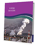 Smoke Stacks In An Industrial Plant Located In An Industrial Area Presentation Folder