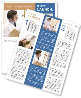 Medical Charting: Doctor Examines Cat Scan Results. Newsletter Template