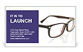 Modern Eyeglasses In Close-Up On A White Background Business Card Template