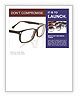 Modern Eyeglasses In Close-Up On A White Background Newsletter Template