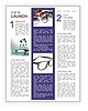 Modern Eyeglasses In Close-Up On A White Background Newsletter Template