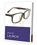 Modern Eyeglasses In Close-Up On A White Background Presentation Folder