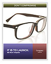 Modern Eyeglasses In Close-Up On A White Background Word Template