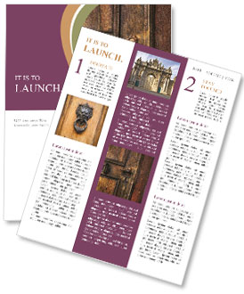 Vintage Wooden Door With Metal Handle - A Timeless Piece For Your Home Newsletter Template