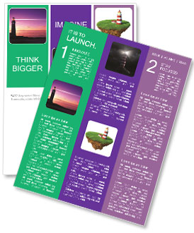Lighthouse At Sunset Newsletter Template