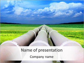 Pipes In The Field PowerPoint Template