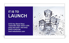 Ice For Cocktail Business Card Template