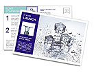Ice For Cocktail Postcard Template