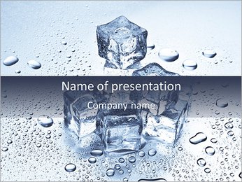 Ice For Cocktail PowerPoint Template