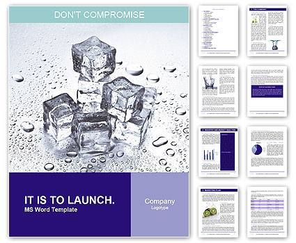 Ice For Cocktail Word Template