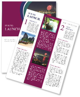 Thailand's Stunning Nighttime Fireworks And Aerial View Of Pattaya City Newsletter Template