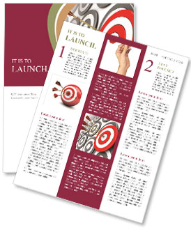 Right On Target: 3D Illustration Of A Bullseye With Three Arrows For Precision And Accuracy Newsletter Template