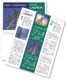 Isolated Electric Tower In The Sky: Exploring Energy Concept Newsletter Template