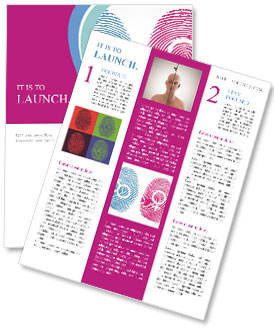 Thumbprint Gender Symbols: Male And Female Newsletter Template