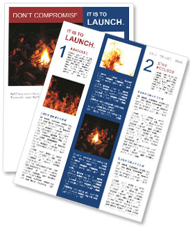 Backpackers Unwind By Campfire In A Tourist Destination After A Long Day Newsletter Template