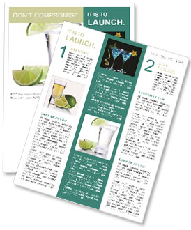 Cool And Clear Alcohol Filled Shot Glass Newsletter Template