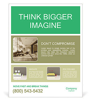 High-End Hi-Tech Interior Design With Ultra-Modern Touch And Tall Wall Poster Template