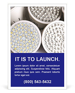 Efficient Led Light Bulbs For Home And Commercial Use Ad Template