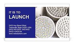 Efficient Led Light Bulbs For Home And Commercial Use Business Card Template