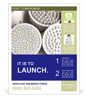 Efficient Led Light Bulbs For Home And Commercial Use Poster Template