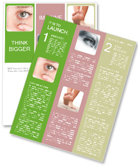 Guide To Inserting Contact Lenses: A Detailed Close-Up Of The Process In A Female Eye Newsletter Template