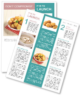 Close-Up Shot Of Boiled Unpeeled Potatoes In A Bowl Newsletter Template