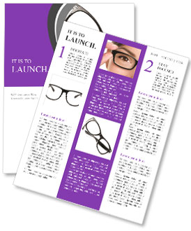 White Background With Black Glasses: A Minimalist And Stylish Combination Newsletter Template