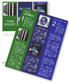 Visualizing A Data Center: Spectacular 3D Image Featuring Multiple Servers Newsletter Template