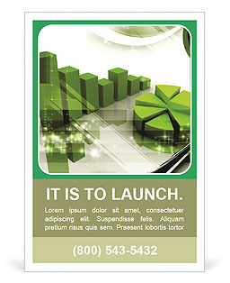 3D Digital Illustration Of A Business Graph For Effective Data Visualization Ad Template