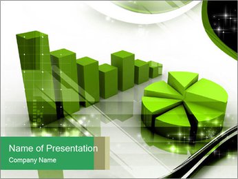 3D Digital Illustration Of A Business Graph For Effective Data Visualization PowerPoint Template