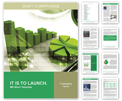 3D Digital Illustration Of A Business Graph For Effective Data Visualization Word Template