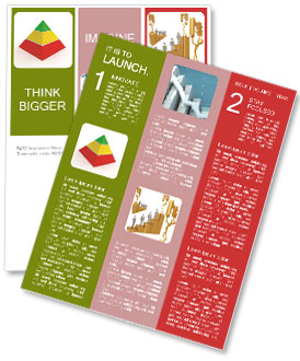 Red, Yellow, And Green Layered Pyramid Chart With Three Levels Newsletter Template