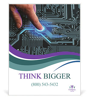 Charging Circuit Board With Blue Energy Using Power Man's Finger As Passive Source Poster Template