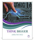 Charging Circuit Board With Blue Energy Using Power Man's Finger As Passive Source Poster Template