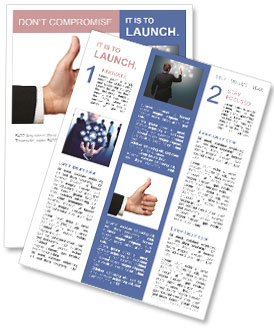 A hand giving a thumbs up powerpoint presentation Newsletter Template