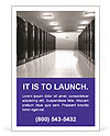 Contemporary Data Center Server Room Interior Design Ad Template