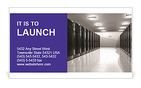 Contemporary Data Center Server Room Interior Design Business Card Template
