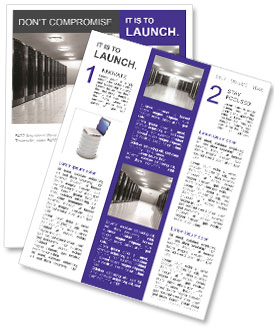 Contemporary Data Center Server Room Interior Design Newsletter Template