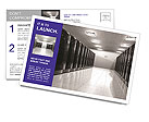 Contemporary Data Center Server Room Interior Design Postcard Template