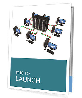 Isolated White Background Illustration Of Network And Internet Communication Concept Presentation Folder