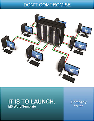 Isolated White Background Illustration Of Network And Internet Communication Concept Word Template - Page 1